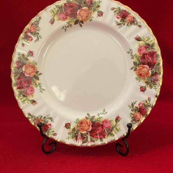 Vintage Royal Albert Old Country Roses Replacement Salad Plate, Crazed Glaze - Picture 9 of 10